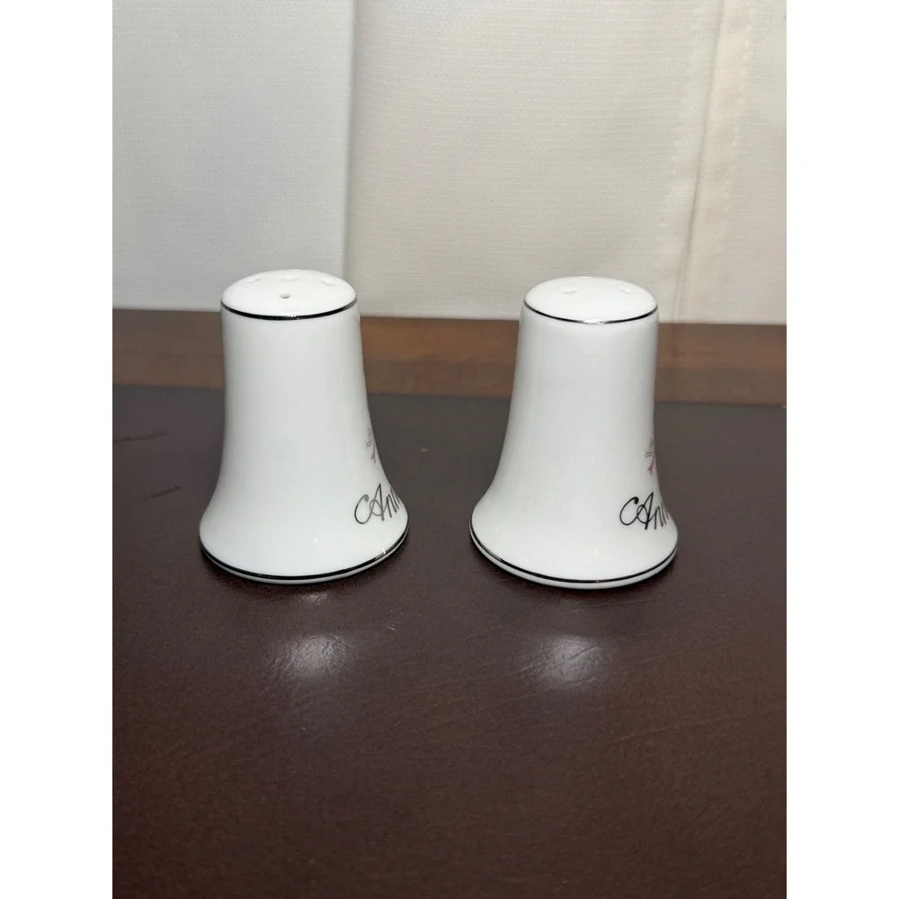 Lefton 25th Silver Anniversary Salt and Pepper Shakers Vintage Bell Set 10580